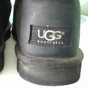 UGG Black Leather Boots